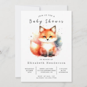 Forest Vibes Decor Fox Babydusche Einladung