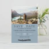 Forest Vibes Foto Save The Date (Stehend Vorderseite)