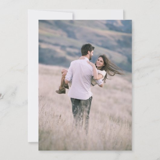 Forest Vibes Foto Save The Date (Rückseite)