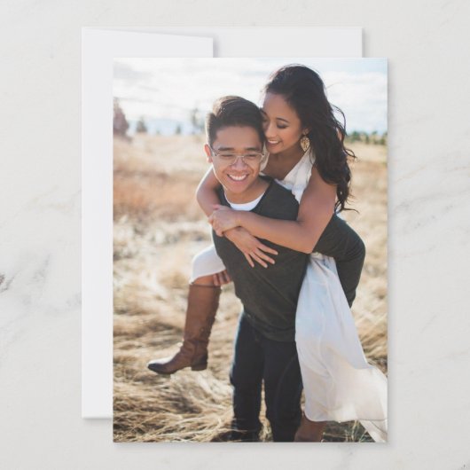 Forest Vibes Foto Save The Date (Rückseite)