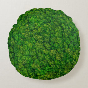 Forest view from above, aerial top view with copy rundes kissen