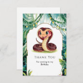 Forest Viper Snake Birthday Dankeskarte (Vorne/Hinten)