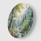 Forest Wall Clock — Nature-Inspired Design Große Wanduhr (Winkel)