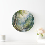 Forest Wall Clock — Nature-Inspired Design Große Wanduhr (Zuhause)