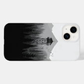 Forest Watchtower Minimalistisch Phone Case Black& (Rückseite (Horizontal))