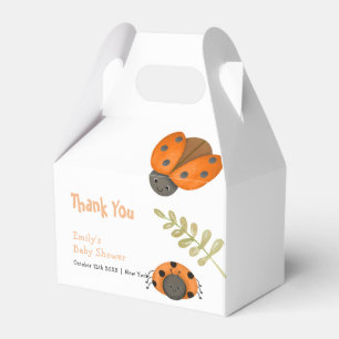 Forest Watercolor Kleine Ladybug Babydusche Geschenkschachtel