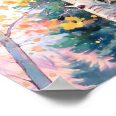 Forest Watercolor Malerei Art Print Poster (Ecke)