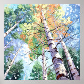 Forest Watercolor Malerei Art Print Poster (Vorne)