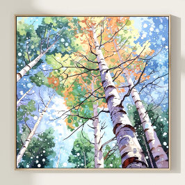 Forest Watercolor Malerei Art Print Poster