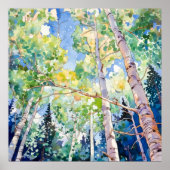 Forest Watercolor Malerei Art Print Poster (Vorne)