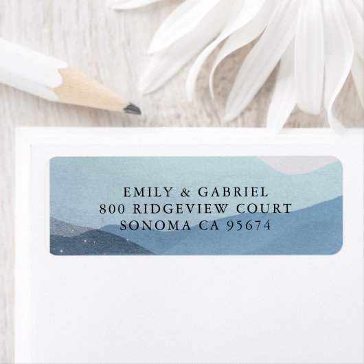 Forest Watercolor Mountains geben Adressetikett zu (Insitu)