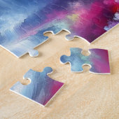 Forest Waterfall AI generierte Abstrakte Malerei Puzzle (Seite)