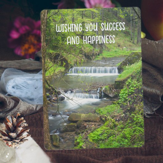 Forest waterfall  feiertagskarte