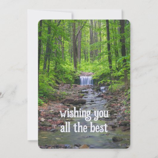 Forest waterfall  feiertagskarte (Vorderseite)