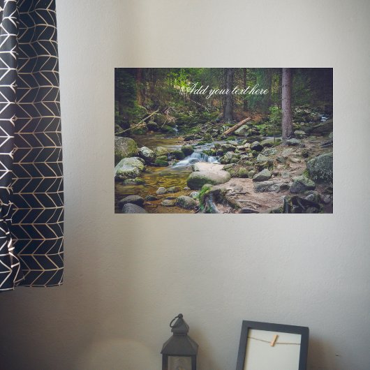Forest waterfall poster