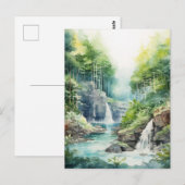 Forest Waterfall Postkarte (Vorne/Hinten)