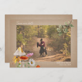 Forest Wedding Foto Save the Date Cardstock (Vorne/Hinten)