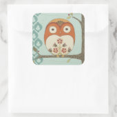 Forest Whimsy I Quadratischer Aufkleber (Tasche)