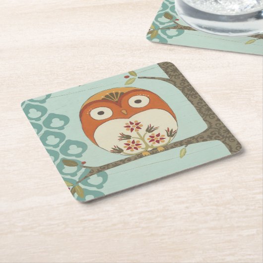 Forest Whimsy I Rechteckiger Pappuntersetzer (angewinkelt)