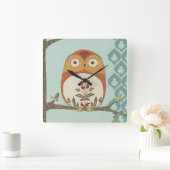 Forest Whimsy II Quadratische Wanduhr (Zuhause)