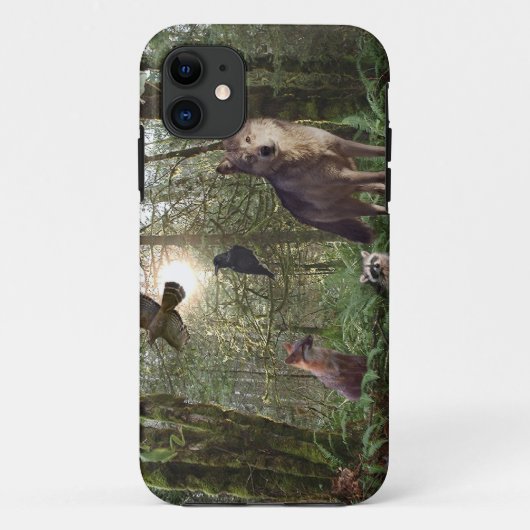 Forest Wild Animals Wildlife Nature iPhone Case (Rückseite)