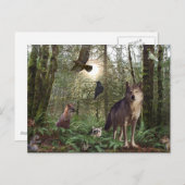 Forest Wild Animals Wildlife Nature Postkarte (Vorne/Hinten)