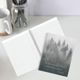 Forest Wilderness Foto mit John Muir Zitat Notizblock