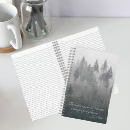 Forest Wilderness Foto mit John Muir Zitat Notizblock