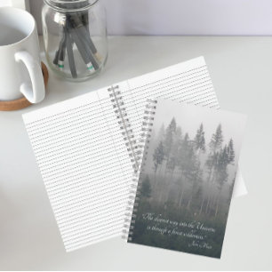 Forest Wilderness Foto mit John Muir Zitat Notizblock
