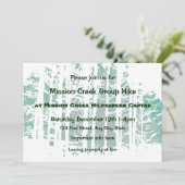 Forest Wilderness Outdoor Parco Tassino Einladung (Stehend Vorderseite)