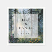 Forest Wildflower Floral Rustic Wedding Serviette (Vorderseite)