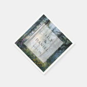 Forest Wildflower Floral Rustic Wedding Serviette (Ecke)