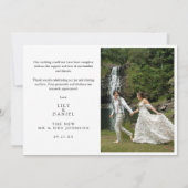 Forest Wildflowers Floral Rustic Wedding Photo Dankeskarte (Rückseite)