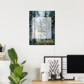 Forest Wildflowers Floral Wedding Welcome Sign Poster (Heimbüro)