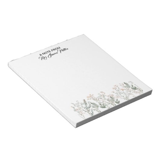 Forest Wildflowers Notepad Notizblock (angewinkelt)