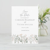 Forest Wildflowers Save the Date Announcement Einladung (Stehend Vorderseite)