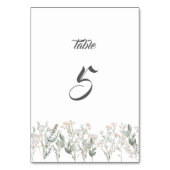 Forest Wildflowers Table Number Card Tischnummer (Rückseite)