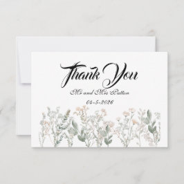 Forest Wildflowers Thank You Card Dankeskarte