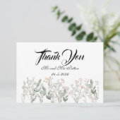 Forest Wildflowers Thank You Card Dankeskarte (Stehend Vorderseite)
