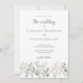 Forest Wildflowers Wedding Invitation Einladung