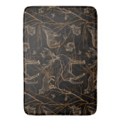 Forest Wildlife Animals Deer Bears Dark Nature Badematte (Vorderseite Vertikal)