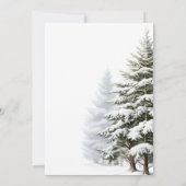 Forest Winter Onederland Geburtstag Einladung (Rückseite)