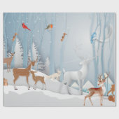 Forest Winter Wonderland Geschenkpapier (Flach)