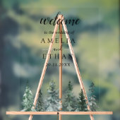 Forest Wintre Watercolor Wedding Acrylschild (Neutral)