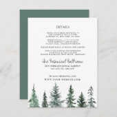Forest Wintre Watercolor Wedding Begleitkarte (Vorne/Hinten)