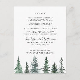 Forest Wintre Watercolor Wedding Begleitkarte