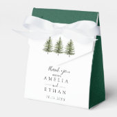 Forest Wintre Watercolor Wedding Geschenkschachtel (Vorderseite)