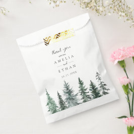 Forest Wintre Watercolor Wedding Geschenktütchen