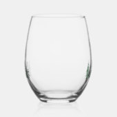 Forest Wintre Watercolor Wedding Weinglas Ohne Stiel (Links)