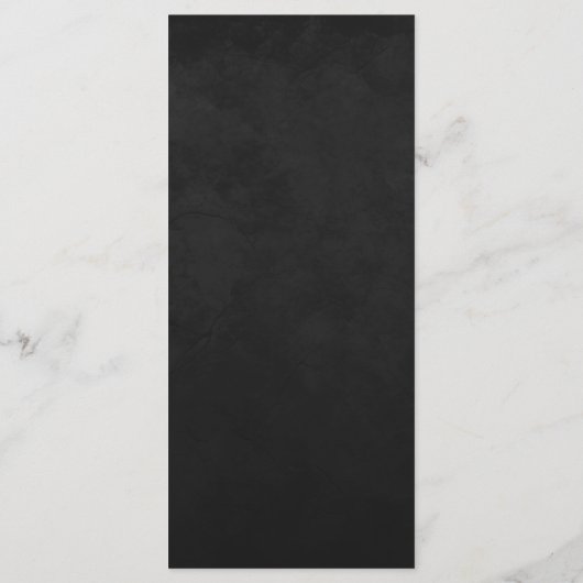 Forest Witch Black Floral Wedding Menu Menükarte (Rückseite)